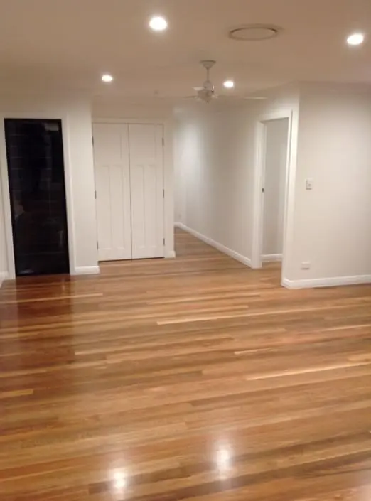 Polished indoor timber flooring in a Brisbane home