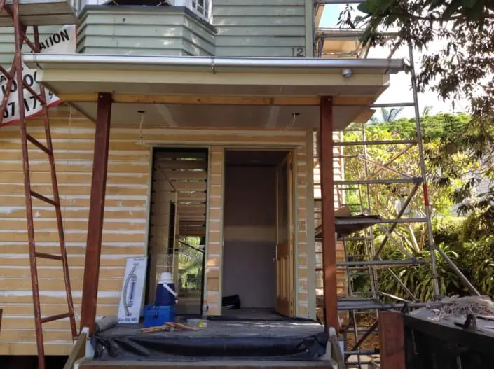 Timber structural repair and restoration work on a Brisbane home
